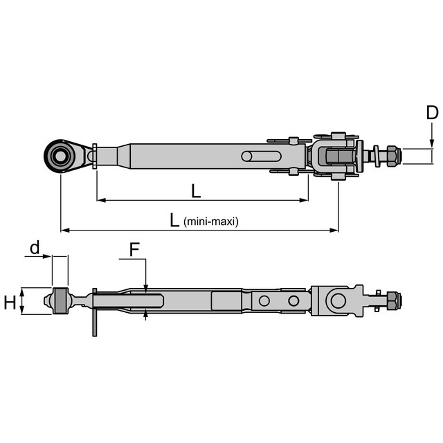 Stabilisateur Rigide Coulissant 25 MM LG 510-670 27X3 référence fournisseur 31110098